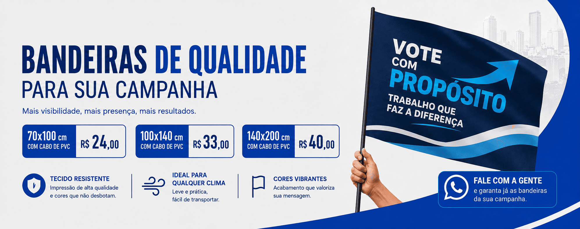 Bandeira para campanha politica